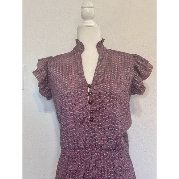 Perry Walker Collective Size 1 (2-4) Cornelia II Silk Blend Dress Feminine Boho - Picture 3 of 16